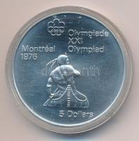 Kanada 1974. 5$ Ag Montreali olimpia - Kenu T:BU Canada 1974. 5 Dollars Ag Montreal Olympic Games - Canoeing C:BU Krause KM#92