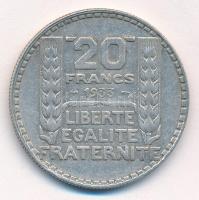 Franciaország 1933. 20Fr Ag T:2- patina France 1933. 20 Francs Ag C:VF patina Krause KM#879