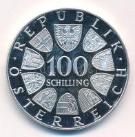 Ausztria 1974. 100Sch Ag "Innsbruck - XII. téli olimpia 1976 / Lesikló sánc" T:1- (PP) ujj...