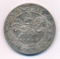 Ausztria 1486. Guldiner "Zsigmond" peremén jelzett Ag utánveret 1953-as évszámmal (32,13g/...