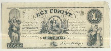 Emigrációs "Kossuth-bankó" 18.. 1Ft "Sor E." T:I