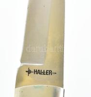 Agancsnyeles vadászkés tokkal, jó állapotban, h: 16 cm