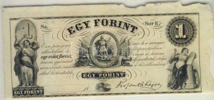 Emigrációs "Kossuth-bankó" 18.. 1Ft "Sor E." T:I