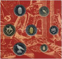 2001. 1Ft-100Ft (7xklf) forgalmi sor szettben, "Magyarország pénzérméi" sorozat, belső tok...