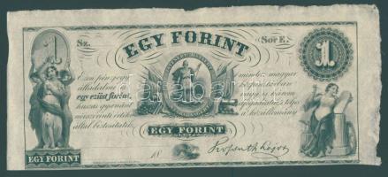 Emigrációs "Kossuth-bankó" 18.. 1Ft "Sor E." T:I