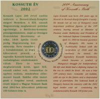 2002. 1Ft-100Ft (7xklf) + 100Ft "Kossuth" forgalmi sor szettben, belső tok ragasztása kiss...