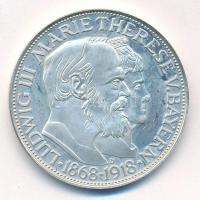 Német Birodalom / Bajorország 1918. 3M Ag "III. Lajos és Mária Terézia főhercegnő aranylakodalma" az eredeti érme 2001-es ezüst utánverete T:PP kis patina German Empire / Bavaria 1918. 3 Mark Ag "The Golden Wedding Anniversary of Ludwig III and Marie Therese" 2001 Ag restrike of the original coin C:PP small patina