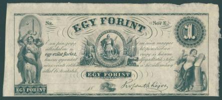 Emigrációs "Kossuth-bankó" 18.. 1Ft "Sor E." T:I