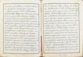 1862 A jezsuita rend által kiállított egyházi diploma Petrus Becks részére, latin nyelven, díszesese...