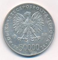 Lengyelország 1988. 50.000Zl Ag "A lengyel függetlenség 70. évfordulója" T:1-,2 patina
Po...