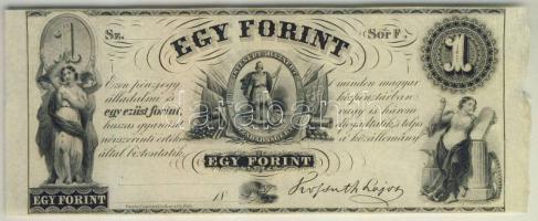 Emigrációs "Kossuth-bankó" 18.. 1Ft "Sor F." T:I