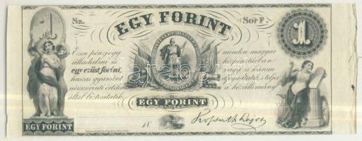 Emigrációs "Kossuth-bankó" 18.. 1Ft "Sor F." T:I