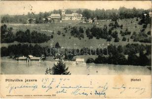 1901 Plitvicka Jezera / Plitvicei tavak, szálloda / Les Lacs de Plitvice en Croatie / Plitvice Lakes, Hotel (EB)