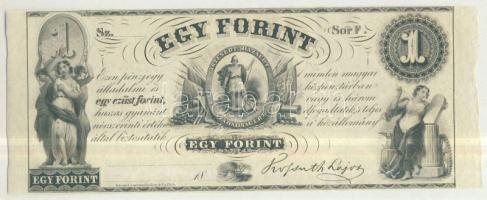 Emigrációs "Kossuth-bankó" 18.. 1Ft "Sor F." T:I