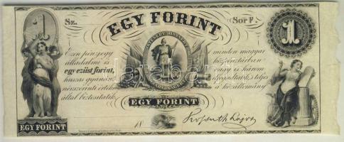 Emigrációs "Kossuth-bankó" 18.. 1Ft "Sor F." T:I