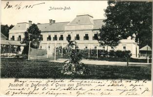 1905 Daruvar, Johannis-Bad / fürdő, teniszpálya / spa, bathhouse, tennis court (EK)