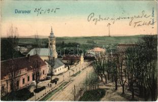 1905 Daruvar, látkép, templom. F. Cimic kiadása / general view, church (EK)