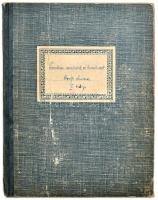 cca 1937-1939 Tanítási vázlatok és bírálatok. Benne kézzel írt vázlatokkal. Félvászon-kötésben, kopott borítóval, kissé sérült kötéssel.