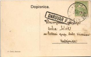 1906 Daruvar, Kupal. svratiste / Bade Hotel / Fürdő szálloda és vendéglő, templom. F. Cimic kiadása ...