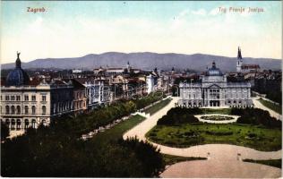 1908 Zagreb, Zágráb; Trg Franje Josipa / square