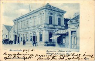 1900 Temesvár, Timisoara; Fabrik Schwarzer Bär, Dreher Haupt-Bierdepot / Gyárváros. Dreher sörgyár, sörcsarnok a Fekete Medvéhez, üzlet. Schmidt Edgar kiadása / brewery, beer hall, shop (fl)