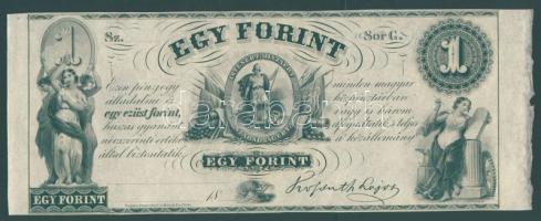 Emigrációs "Kossuth-bankó" 18.. 1Ft "Sor G." T:I