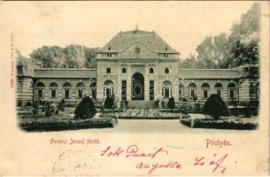 1899 (Vorläufer) Pöstyén, Pistyan, Piestany; Ferencz József fürdő / spa, bathhouse (fl)