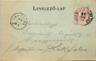 1899 (Vorläufer) Trencsénteplic, Trencianske Teplice; Villen Seldern / nyaralók. Gansel Lipót kiadás...