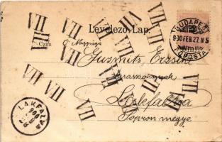 1900 Budapest I. Királyi vár, gőzhajó. Ganz Antal 51. (fl)