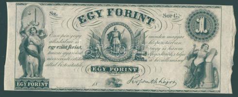 Emigrációs "Kossuth-bankó" 18.. 1Ft "Sor G." T:I