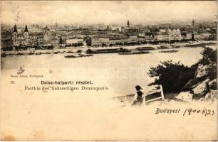 1900 Budapest, Duna bal parti részlete. Ganz Antal 13. (fl)
