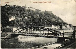 1908 Graz (Steiermark), Kaiser Franz Josef-Kai / bridge (EK)