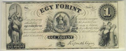 Emigrációs "Kossuth-bankó" 18.. 1Ft "Sor G." T:I