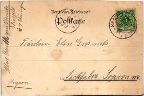1899 (Vorläufer) Reschwitz (Saalfelder Höhe), Gasthaus O. Hientz, Kirche, Gleitsch u. Saalepartie, W...