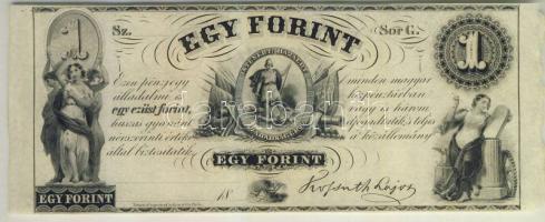 Emigrációs "Kossuth-bankó" 18.. 1Ft "Sor G." T:I