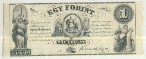 Emigrációs "Kossuth-bankó" 18.. 1Ft "Sor G." T:I