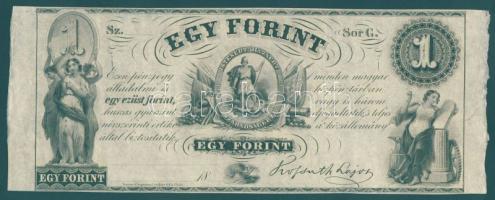 Emigrációs "Kossuth-bankó" 18.. 1Ft "Sor G." T:I