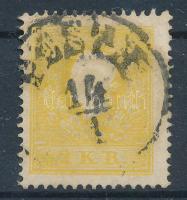 1858 2kr I tipusú sötétsárga bélyeg PESTH Certificate: Ferchenbauer (Ferchenbauer EUR 540.-)