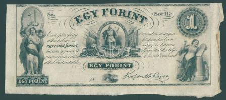 Emigrációs "Kossuth-bankó" 18.. 1Ft "Sor H." T:I