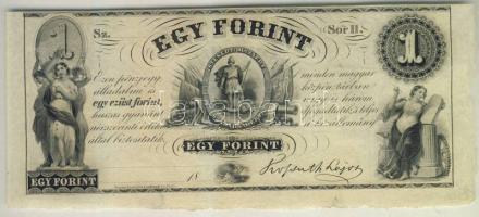 Emigrációs "Kossuth-bankó" 18.. 1Ft "Sor H." T:I