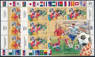 Labdarugó VB Dél Afrika kisívpár + blokk, Football World Cup, South Africa mini sheet pair + block
