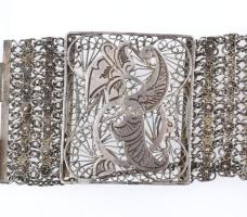 Ezüst (Ag) karperec, jelzés nélkül, d: 6cm, nettó: 46,5g