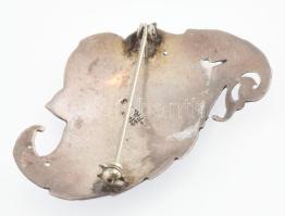 Ezüst (Ag) bross, jelzett, 5x3cm, nettó: 7,4g