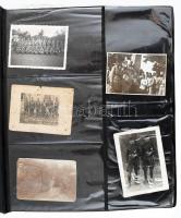 Nagyrészt II. világháborús fotóalbum. 27 db katonai fotó + egyéb fotók, + névjegykártyák