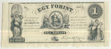 Emigrációs "Kossuth-bankó" 18.. 1Ft "Sor H." T:I