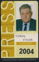 2004 Török Vidor újságíró sajtóigazolványa