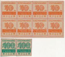 NDK 1949. 10-100kg vasjegy (20x, 5 lapon) T:I--III
GDR 1949. 10-100kg iron ticket (20x, in 5 sheets...