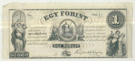 Emigrációs "Kossuth-bankó" 18.. 1Ft "Sor A." T:I