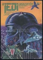 1984 Helényi Tibor (1946-2014): A Jedi visszatér (A Csillagok háborúja VI.) illusztrációjával díszített órarend, 25x18 cm