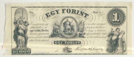 Emigrációs "Kossuth-bankó" 18.. 1Ft "Sor A." T:I